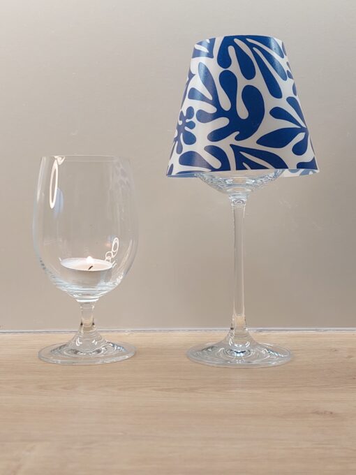 Weinglaslampenschirm bw mit Glas